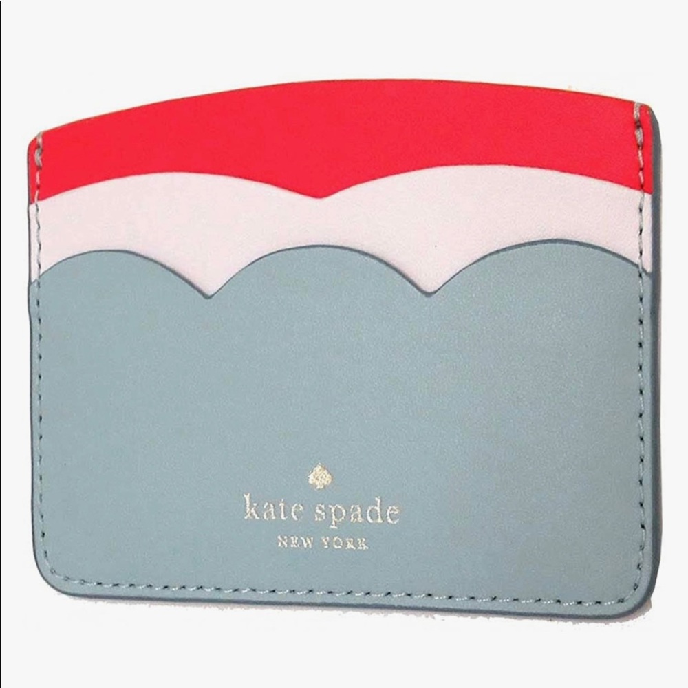 🆕 Kate Spade Gemma Small Slim Card Holder Cloud Mist